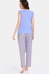 Zivame Floral Pop Woven Pyjama Set - Dutch Canal — thumbnail 3